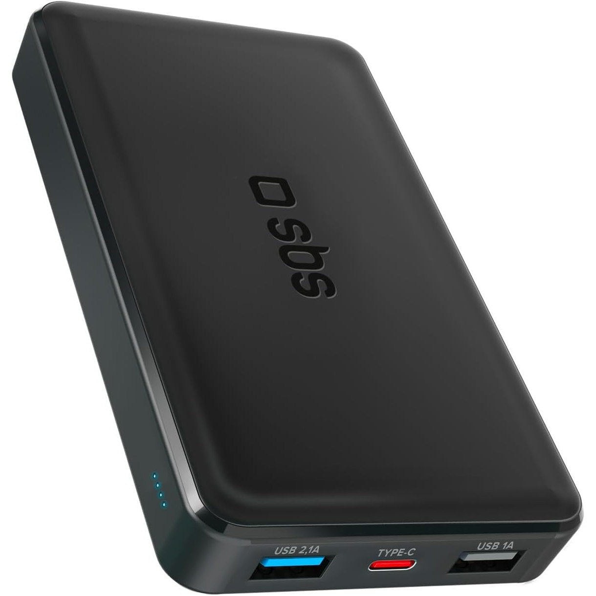 269154 - SBS PowerBank 10K SLIM 10000mAh, Power Bank me karikim të shpejtë, 1 USB-C, 2 USB-A, dizajn kompakt, i zi