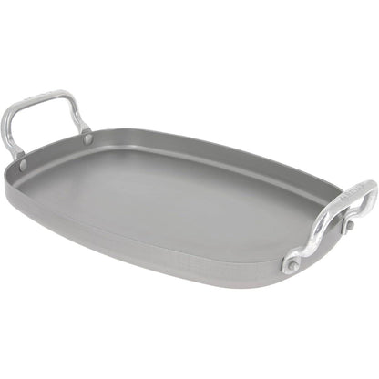 195093 - DE BUYER - Pjatë Drejtkëndëshe Çeliku e Lëmuar MINERAL B, Madhësia 38x26cm, pa PFAS, Shtresa Dylli Blete, e Përshtatshme për të Gjitha Sobat dhe Furrën me Avull, Prodhuar në Francë