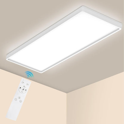 250831 - EPICFLARE - Dritë Tavani LED 20x2.8x58cm, 21W 4000K, me Telekomandë, E Bardhë e Ngrohtë dhe E Bardhë e Ftohtë