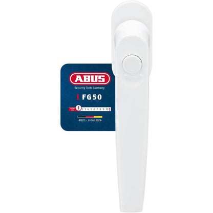 314468 - ABUS FG50 Dorezë dritareje - kyçje dritareje me buton shtytës, e bardhë
