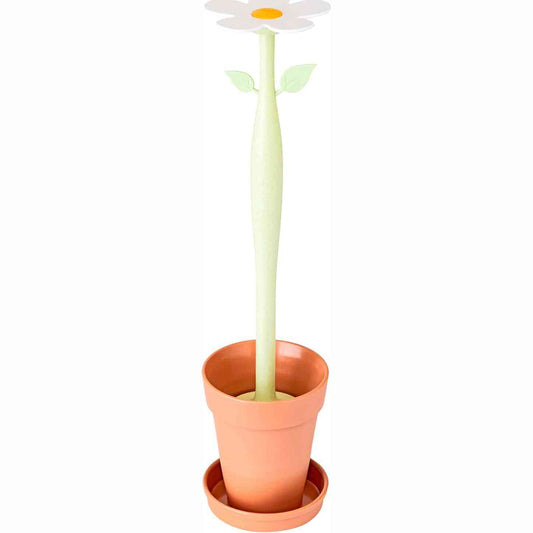 167852 - VIGAR - Furçë Tualeti Modeli Flower Power, 11.5x11.5x47 cm, Material Plastik, Ngjyrë Jeshile dhe Kafe