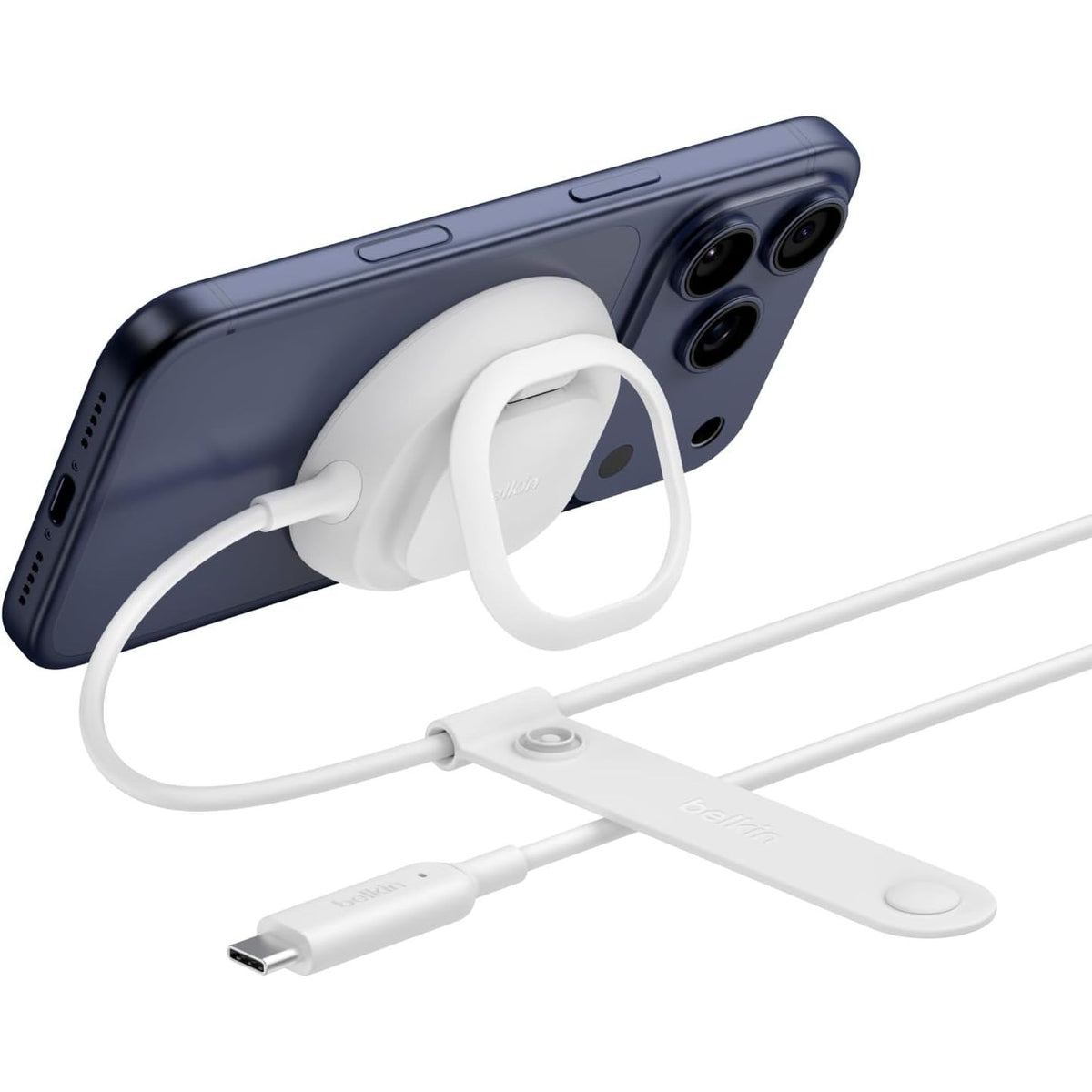 309920 - BELKIN Karikues magnetik UltraCharge 25W Qi2, Karikues i shpejtë pa tel, MagSafe, mbështet iPhone 17, i bardhë