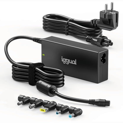 276543 - IGGUAL Karikues Laptop 120W, 5 lidhës DC, i pajtueshëm me Lenovo, HP, ASUS, Acer, MSI (CUA-5T-120W)