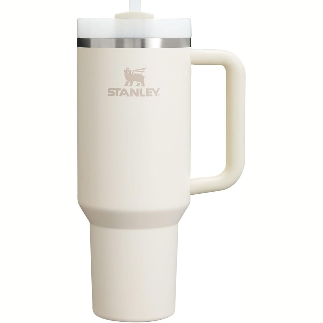 260047 - STANLEY Shishe për Pije 1913 Quencher H2.00 Flowstate, 1.2L, Termos, Mban të Ftohtë për 11 Orë, I Ftohtë me Akull për 48 Orë, I Sigurt për Lavatriçe, Termos pa BPA, Krem 2.00