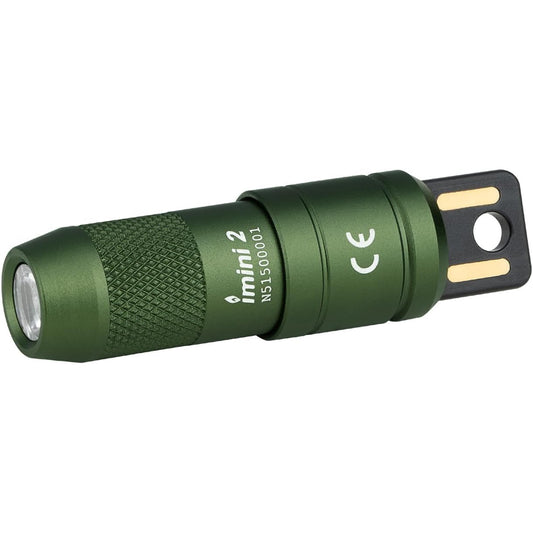 136388 - OLIGHT I Mini 2 - Dritë e dorës LED me varëse çelësa & bazë magnetike, karikim USB-A, vlerësim IPX6, domet 21 metra, për piknikë, riparime dhe urgjenca, ngjyra jeshile