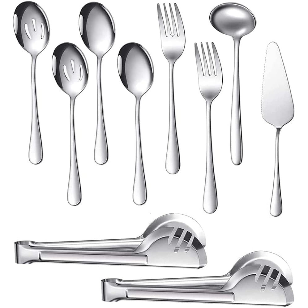 214390 - ROLMZJX Set enësh servirjeje prej çeliku inox me 10 pjesë