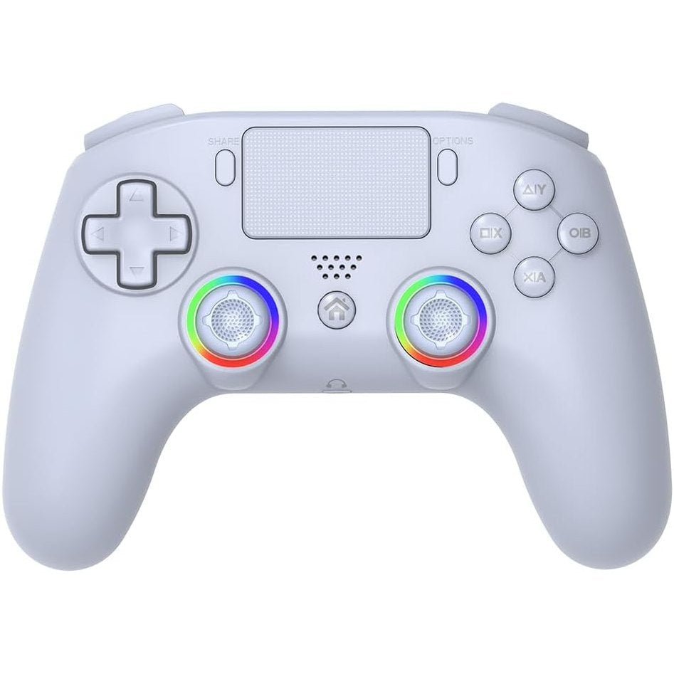 268542 - SUBSONIC Kontrollues pa tel për PS4, Bluetooth i bardhë me LED, dridhje, prizë për kufje lojërash