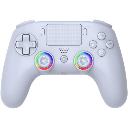 268542 - SUBSONIC Kontrollues pa tel për PS4, Bluetooth i bardhë me LED, dridhje, prizë për kufje lojërash
