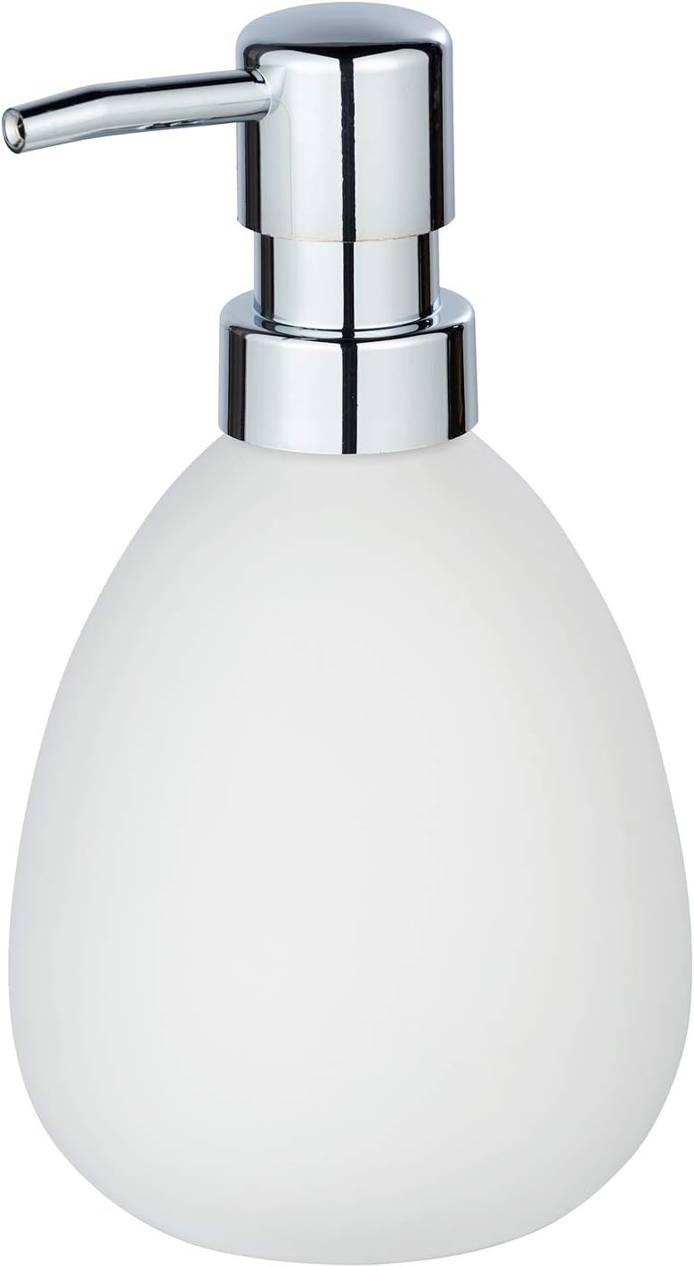 224692 - WENKO Dispenser sapuni qeramik 0.39 L, 9.5 x 16 x 9 cm, e bardhë mat