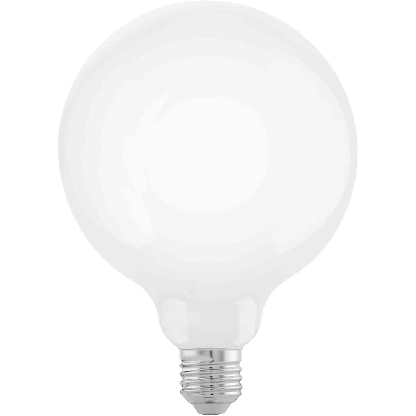 257222 - EGLO Llambë LED e errësueshme E27, sferë qelqi e errët, 7.5 vat (ekuivalente me 60 vat), 806 lumen, e bardhë e ngrohtë, 2700 Kelvin, e bardhë opale, G125, Ø 12.5 cm