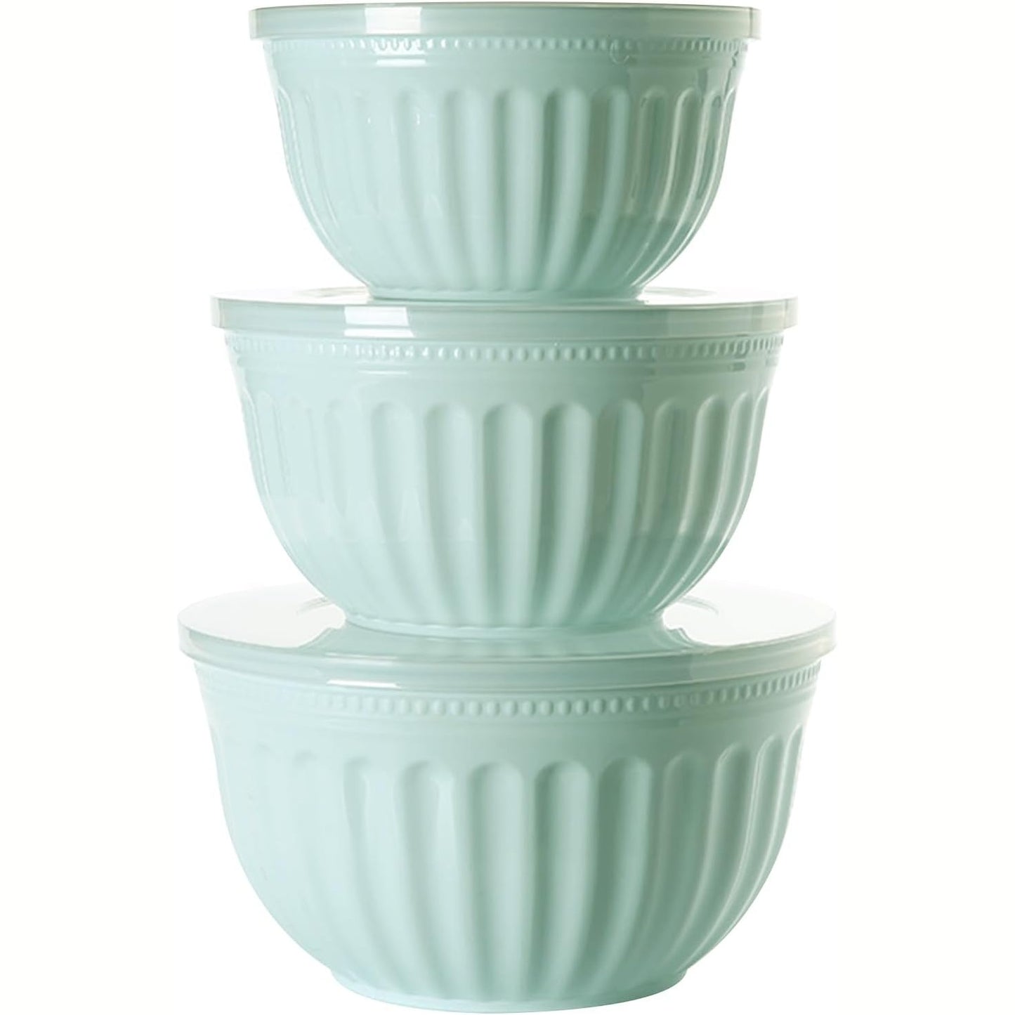 213928 - DIAXILU Set Tasash Sallate me Kapakë, Set Tasash të Madh Përzierjeje 3 copë 2L/3L/4L