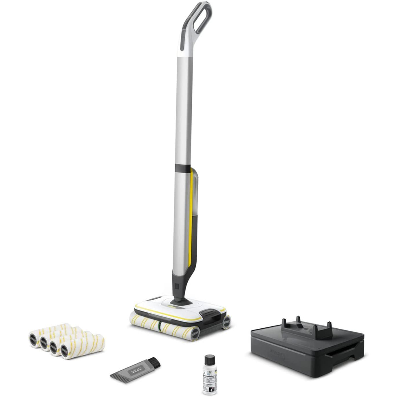 288038 - KÄRCHER FC 7 CORDLESS EXTRA HARD Pastrues dyshemeje pa tel me 4 rrotullues mikrofibre, jetëgjatësi e baterisë: afërsisht 45 minuta, sipërfaqe mbulimi: afërsisht 135 m²