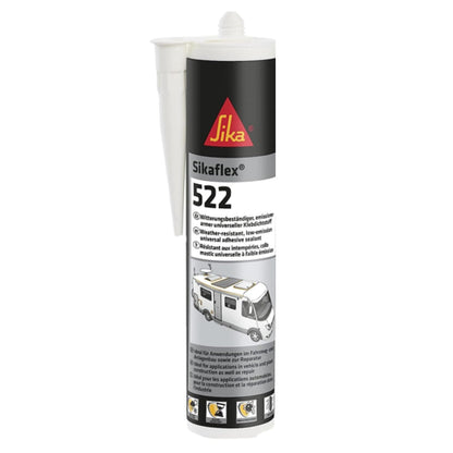 294210 - SIKA Sealant Sikaflex-522 i zi, ideal për nyje, brenda dhe jashtë, I qëndrueshëm ndaj rrezeve UV dhe ndaj motit, ngjitje e mirë, 300 ml