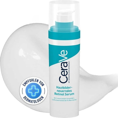 290068 - CERAVE Serum Retinol për Ripërtëritjen e Lëkurës, 30 ml, efekt ndriçues me ekstrakt jamballi, 3 ceramide esenciale