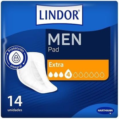 301385 - LINDOR Peceta për Inkontinencë për Burra - 14 copë - Extra, Peceta dhe Absorbues për Inkontinencë
