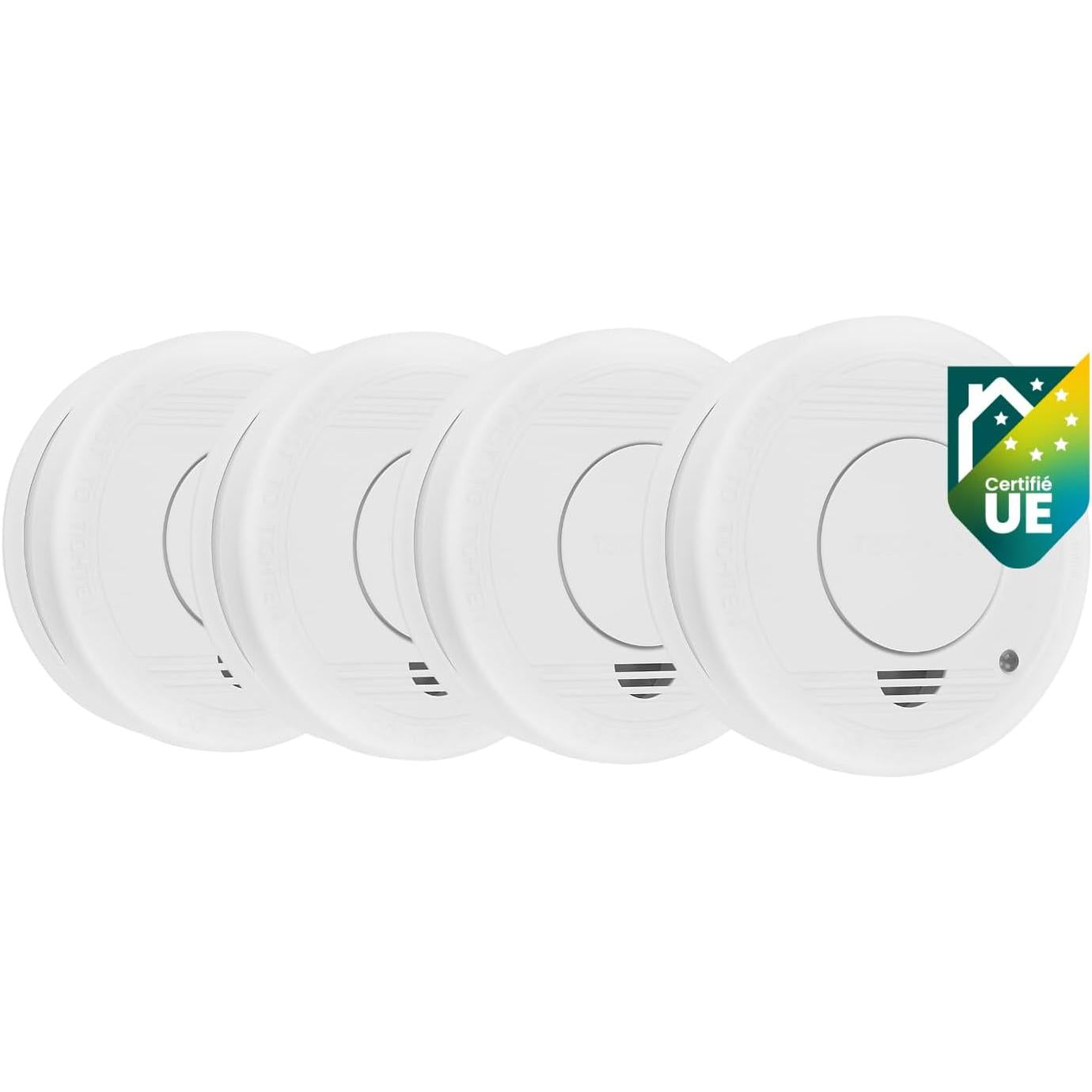 288917 - SMARTWARES Set me 4 detektorë tymi, sensor optik, jetëgjatësi 10-vjeçare, buton testimi, 85 dB, 10.100.41