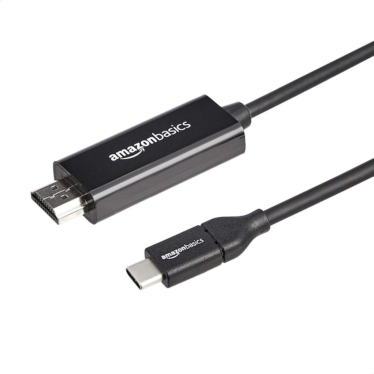 320446 - AMAZON BASICS - Përshtatës kablli unidireksional USB-C në HDMI, 4K@30Hz, 0.9 m, i zi, i pajtueshëm me Thunderbolt 3