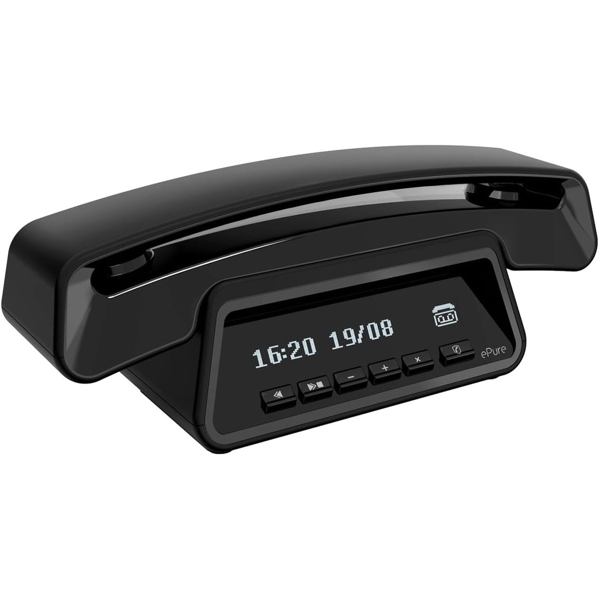 295842 - ALCATEL ePure Premium Telefon fiks DECT pa tel me sekretari sekretarie, Dizajn klasik, Bazë ekrani inteligjent, Ekran i madh grafik, Pa duar, Funksion bllokimi thirrjesh, E zezë