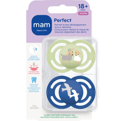 308194 - MAM Biberon Perfect, Foshnje 18+ muajsh, Pako me 2 biberona, NGJYRA TË RASTËSISHME