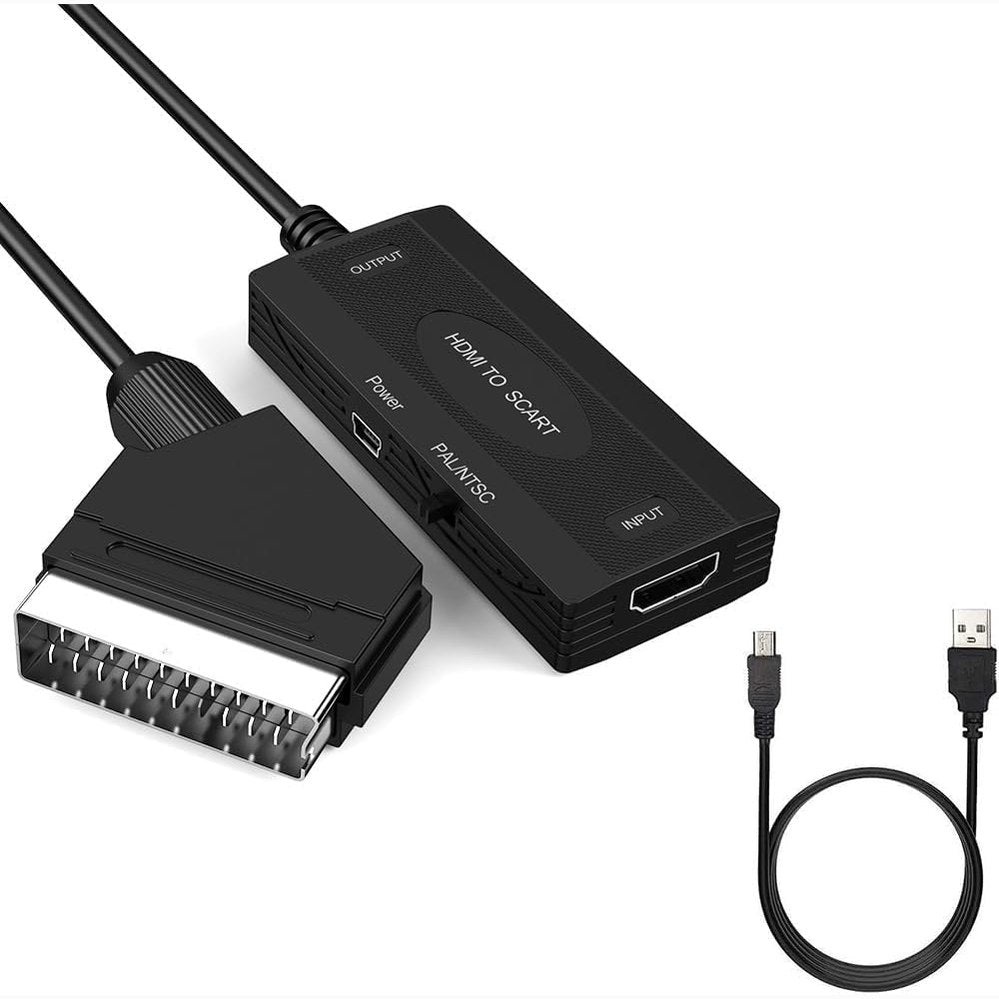 268753 - Konvertues video HDMI në Scart, adaptor 1080P HD, mbështetje NTSC/PAL, video + audio