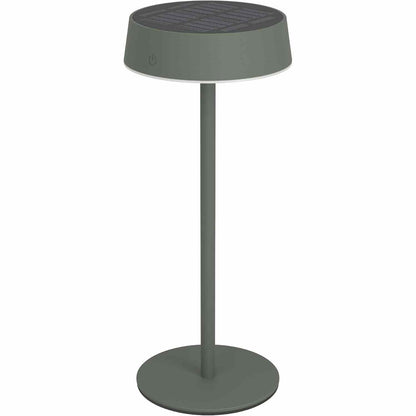 222835 - EGLO Llambë tavoline LED Simeri, e jashtme, me bateri pa tel, llambë metalike jeshile, IP54, me errësim prekjeje, ngjyra e bardhë e ngrohtë, neutrale dhe e ftohtë