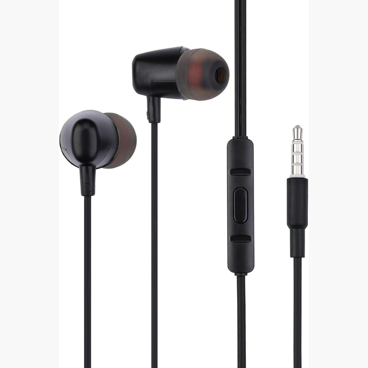 300174 - NK Kufje me Tel me Jack 3.5 mm dhe Mikrofon - Të Lehta, 1.2 m, Butona Kontrolli, Zë Stereo, Të Zeza