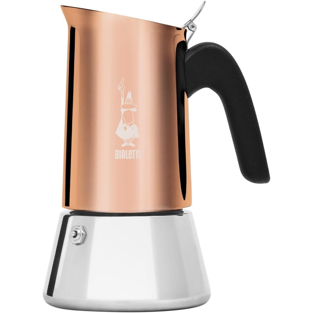 245591 - BIALETTI Makinë kafeje New Venus, 6 gota (235 ml), dorezë kundër djegies, çelik inox, bronz, jo e përshtatshme për soba me induksion