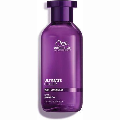 317750 - WELLA PROFESSIONALS Shampo ULTIMATE COLOR Step 1, 250 ml, pa sulfate, për flokë të lyer, shkëlqim ngjyre, qetësim të skalpit