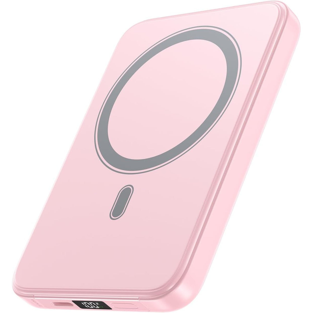 308968 - ADDTOP Bankë Magnetike për Energji 10000mAh - Karikues iPhone 20W, Karikues Portativ Pa Tel Ultra i Hollë me Hyrje dhe Dalje USB-C, Paketë Baterie me Ekran LED për iPhone 17/16/15/14/13/12 Rozë