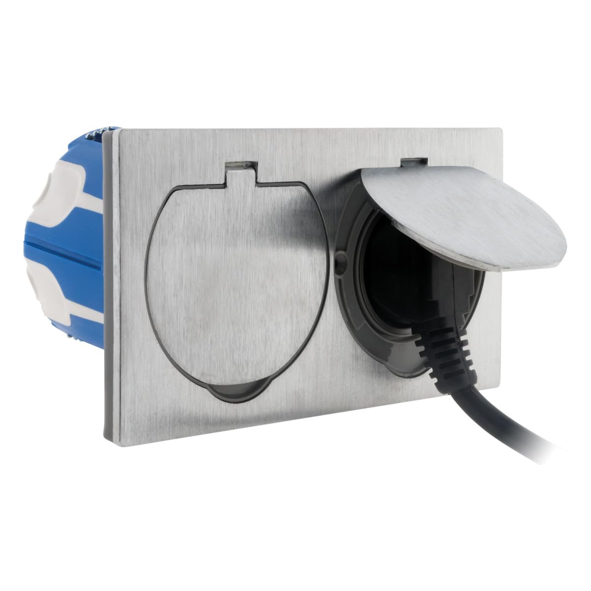 255592 - ZENITECH Prizë Dyshemeje 16A 2P+E, Finish Alumini të Lyer, IP55 e Dyfishtë