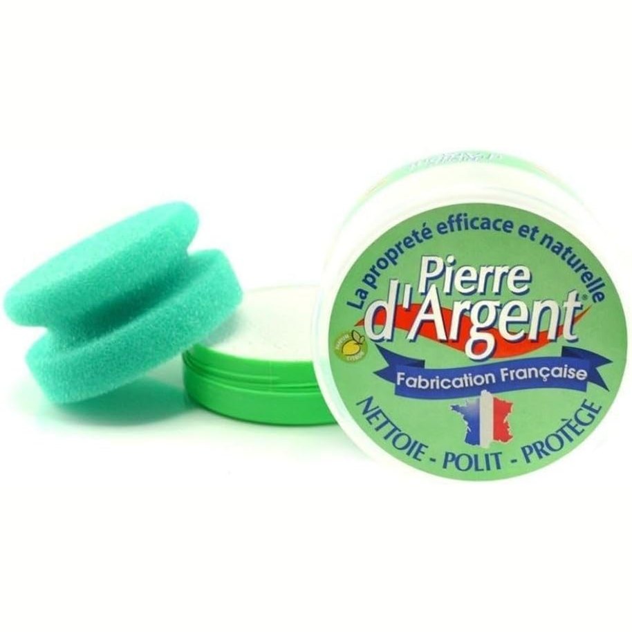297675 - KUFI I GJELBËR - Gur i Argjendtë 200g, Aromë Limoni, Pastrues Shtëpiak Shumëpërdorimësh, Sfungjer Ergonomik, Prodhuar në Francë, I Certifikuar ECOCERT