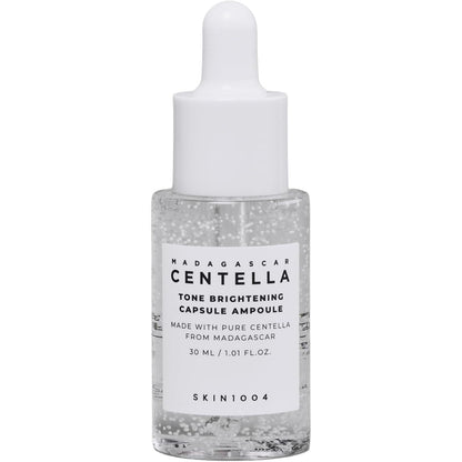 301301 - SKIN1004 Ampulë ndriçuese toni Madagascar Centella – Serum korean me niacinamide për korrigjim të butë dhe efektiv të njollave të errëta, 30 ml