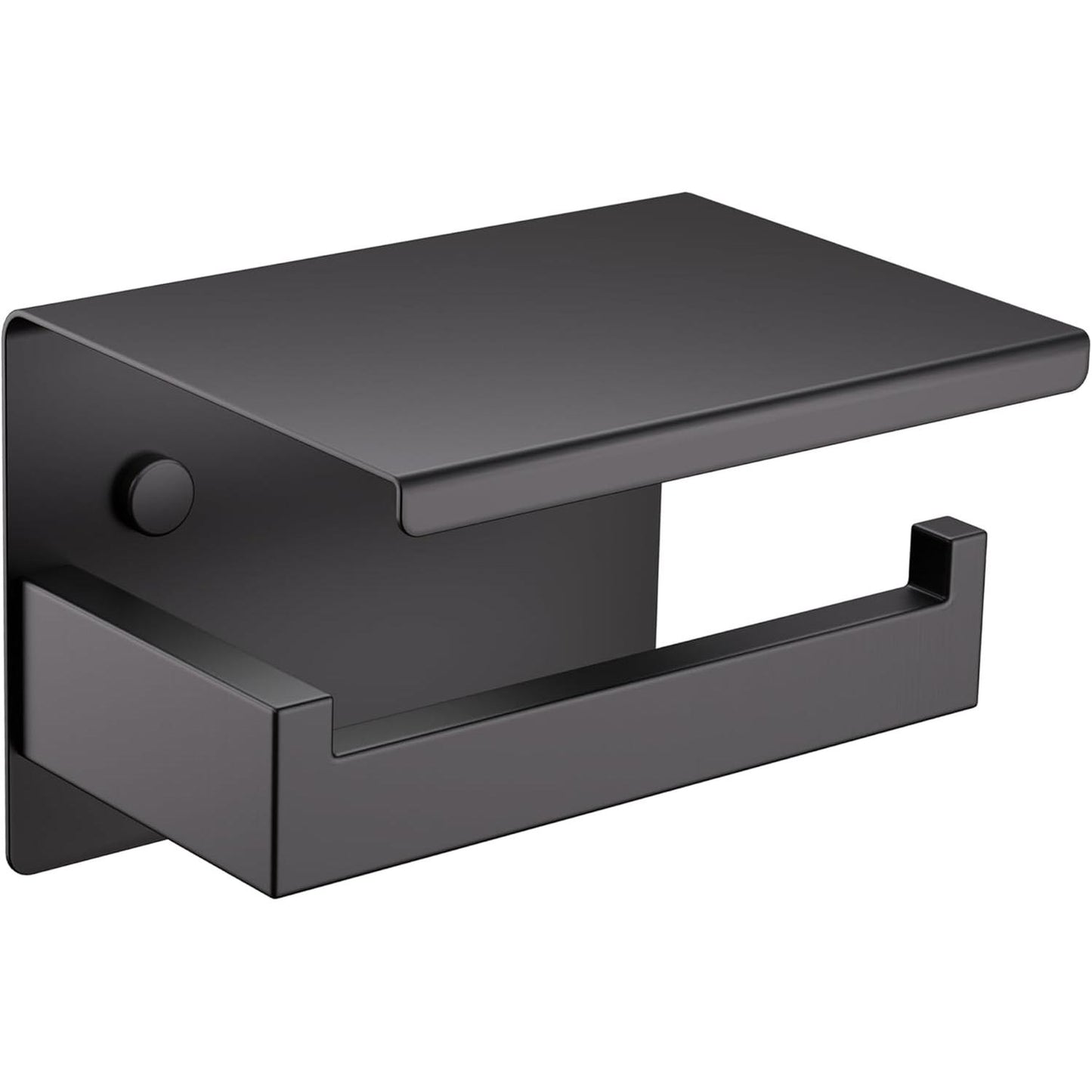 257660 - AIKZIK - Mbajtëse letre higjienike, Nuk kërkon shpim, Vetëngjitëse, Çelik inox, e zezë