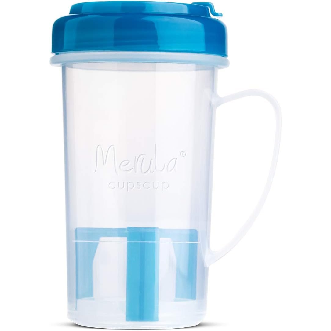 321777 - MERULA Cupscup Filxhan për Pastrimin me Avull për Mikrovalë, Transparent-Blu