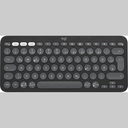 273340 - LOGITECH PEBBLE KEYS 2 K380S, TASTIERË BLUETOOTH PA TEL, E HOLLË, PORTATIVE, PËR WINDOWS, MACOS, IPADOS, ANDROID, CHROMEOS, GJERMAN QWERTZ-GRAPHITE