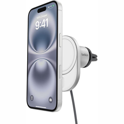308752 - Belkin Karikues Makine pa Tel BoostCharge Pro me Qi2 (15W), i Përputhshëm me MagSafe për iPhone Series 17, Air, 16, 15, 14, Pixelsnap, Mbajtëse Telefoni me Kabllo USB-C 1.5m