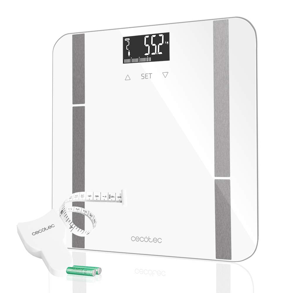 336746 - CECOTEC Peshore dixhitale për banjo Surface Precision 9400 – Platformë prej qelqi sigurie të temperuar, ekran LCD, kapacitet maksimal 180 kg