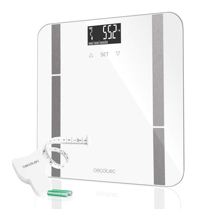 336746 - CECOTEC Peshore dixhitale për banjo Surface Precision 9400 – Platformë prej qelqi sigurie të temperuar, ekran LCD, kapacitet maksimal 180 kg