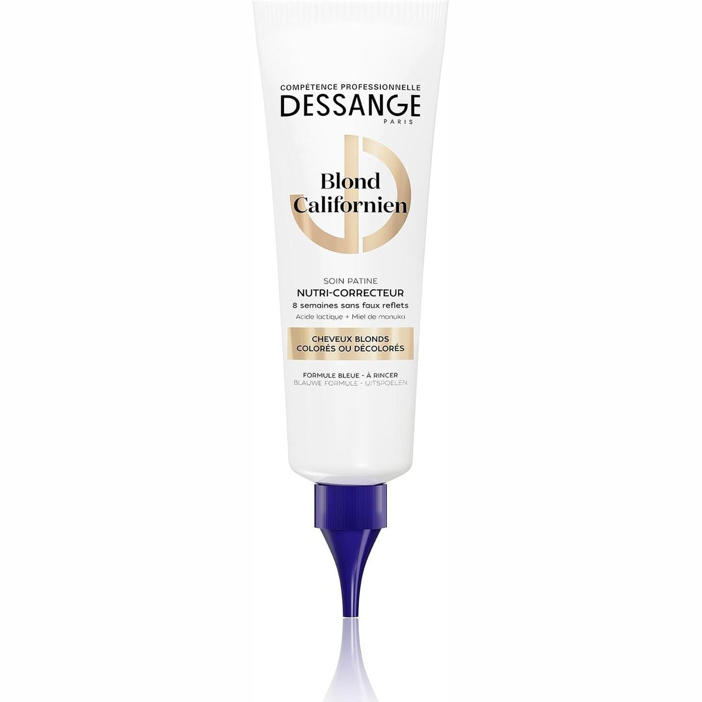 275829 - DESSANGE Kujdesi për Patinën Blu Nutri-Corrector 140 ml, me acid laktik dhe mjaltë manuka, ushqen dhe neutralizon tonet e verdha për flokë bjonde të ngjyrosur