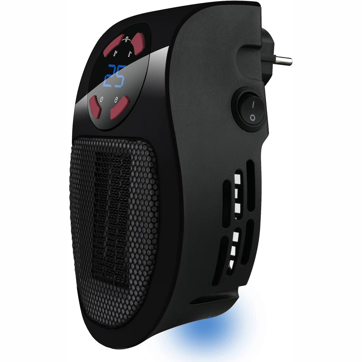 277447 - TAURUS Mini Ngrohës me Ventilator PTC Qeramike, 2 Shpejtësi, Termostat i Programueshëm, E Zezë