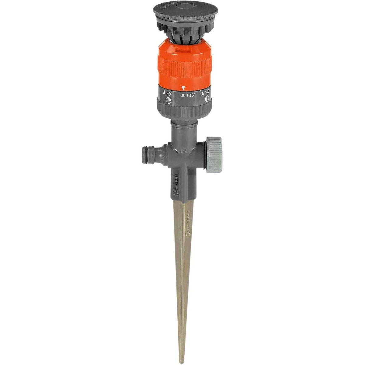 313532 - GARDENA Spërkatës Rrethor Vario Comfort: Spërkatës me spërkatje për ujitje uniforme, për sipërfaqe deri në 225m², rreze veprimi 8.5m, rregullim sektori me 7 nivele nga 90° në 360° (1949-20)