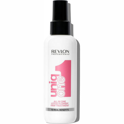 290367 - REVLON PROFESSIONAL Trajtim për flokët UniqOne me lule lotusi, 150 ml, trajtim pa shpëlarje, sprej kundër kaçurrelave me mbrojtje nga nxehtësia, vegan