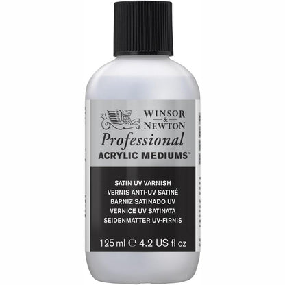 310362 - WINSOR & NEWTON 3030931 Llak UV, përfundim sateni, shtresë mbrojtëse për piktura akrilike, shishe 125 ml