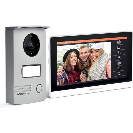 255055 - SCS SENTINEL Interkom Video PVF0041 me tel, sistem hyrjeje me video me 2 tela, ekran me prekje 7", njësia e jashtme, montim në mur, adaptor, vida, garanci 5-vjeçare