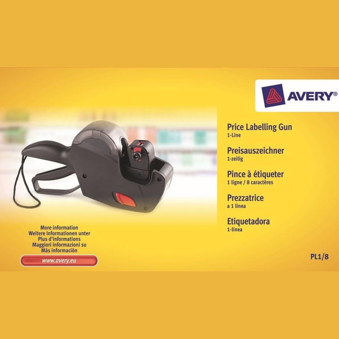 268155 - ETIKETUES - Dore Avery Zweckform PL1/8, 165 x 280 x 75 mm, 1 vijë, 1 copë, e zezë