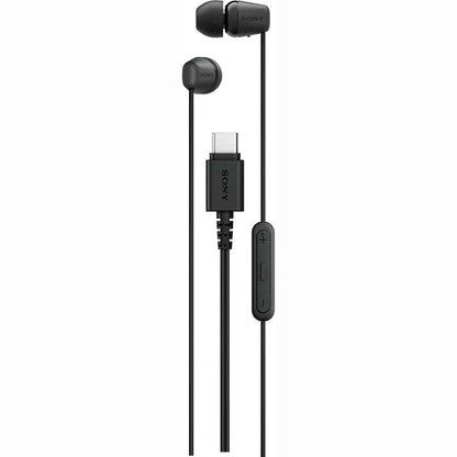 276766 - Sony IER-EX15C Kufje USB-C me mikrofon | të pajtueshme me Android, iOS, tablet, laptop dhe PC | të zeza