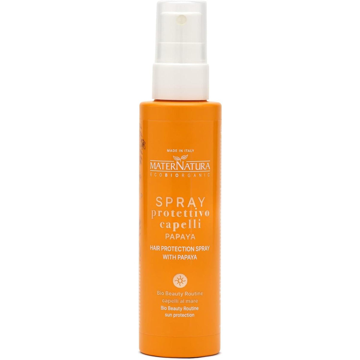 312081 - MATERNATURA Sprej Mbrojtës për Flokët nga Papaja dhe Mango, Qumësht me Filtra UV, 150 ml