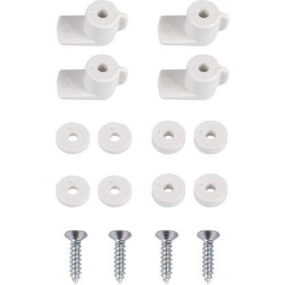 322772 - SET Windhager çelësa për dritare rrjetash kundër insekteve, 4 copë, të bardha, me vida për korniza tensioni, kllapa për fiksimin e rrjetave, 04538