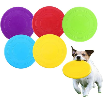 248748 - GYWHOOFT Set me 5 Pjesë Frisbi për Qen, Lodër Frisbi Gome, 17.5 cm