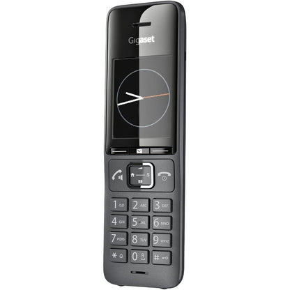 267914 - GIGASET COMFORT 520HX – Telefon DECT me bazë karikimi – Telefon pa tel për ruter dhe bazë DECT, ngjyrë titaniumi e zezë [I pajtueshëm në Gjermani, Itali, Francë, Holandë, Belgjikë, Çeqi, Aut] [Baza nuk përfshihet]